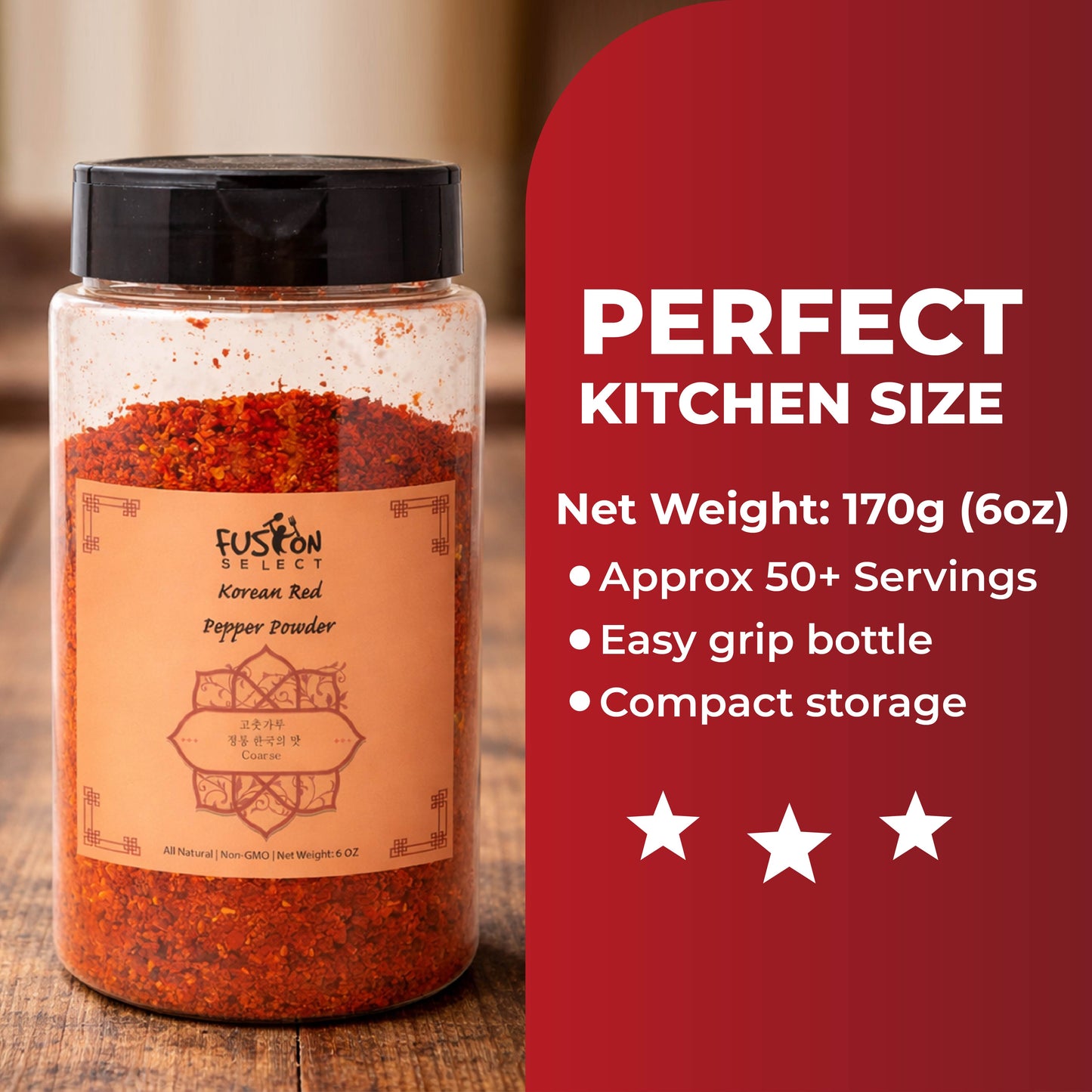 Fusion Select Premium Gochugaru – Korean Red Chili Pepper Flakes