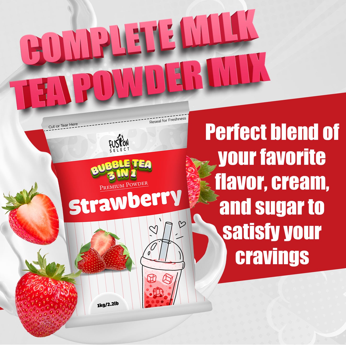Fusion Select 3-in-1 Milk Tea Powder