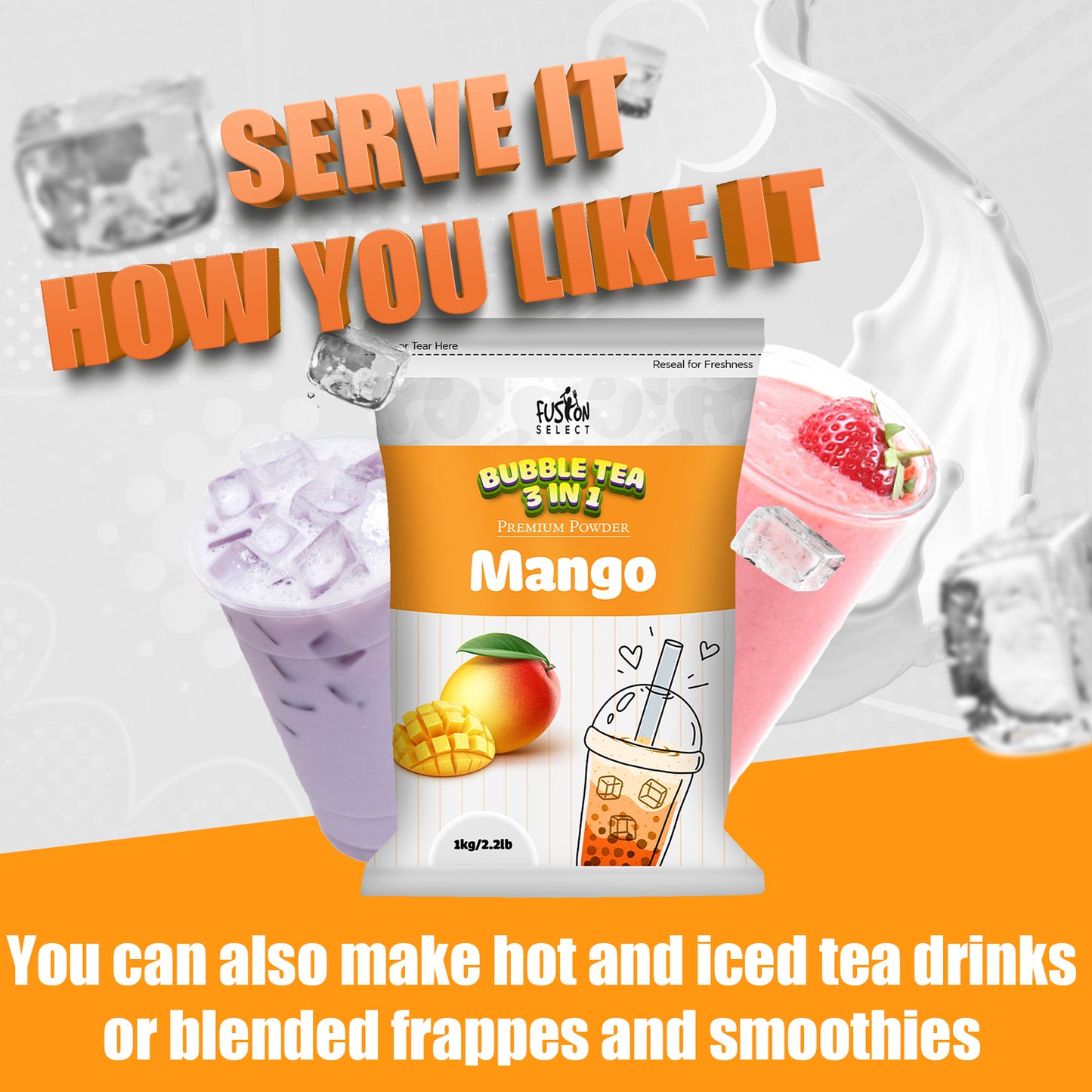 Fusion Select 3-in-1 Milk Tea Powder