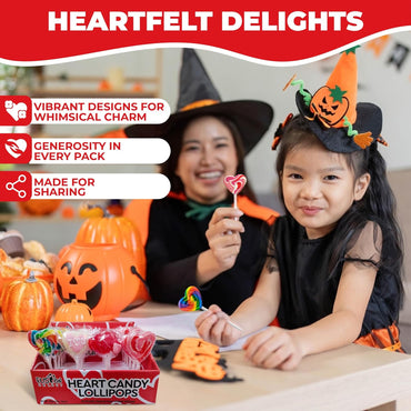 Fusion Select 24 Heart Shaped Lollipops Candy