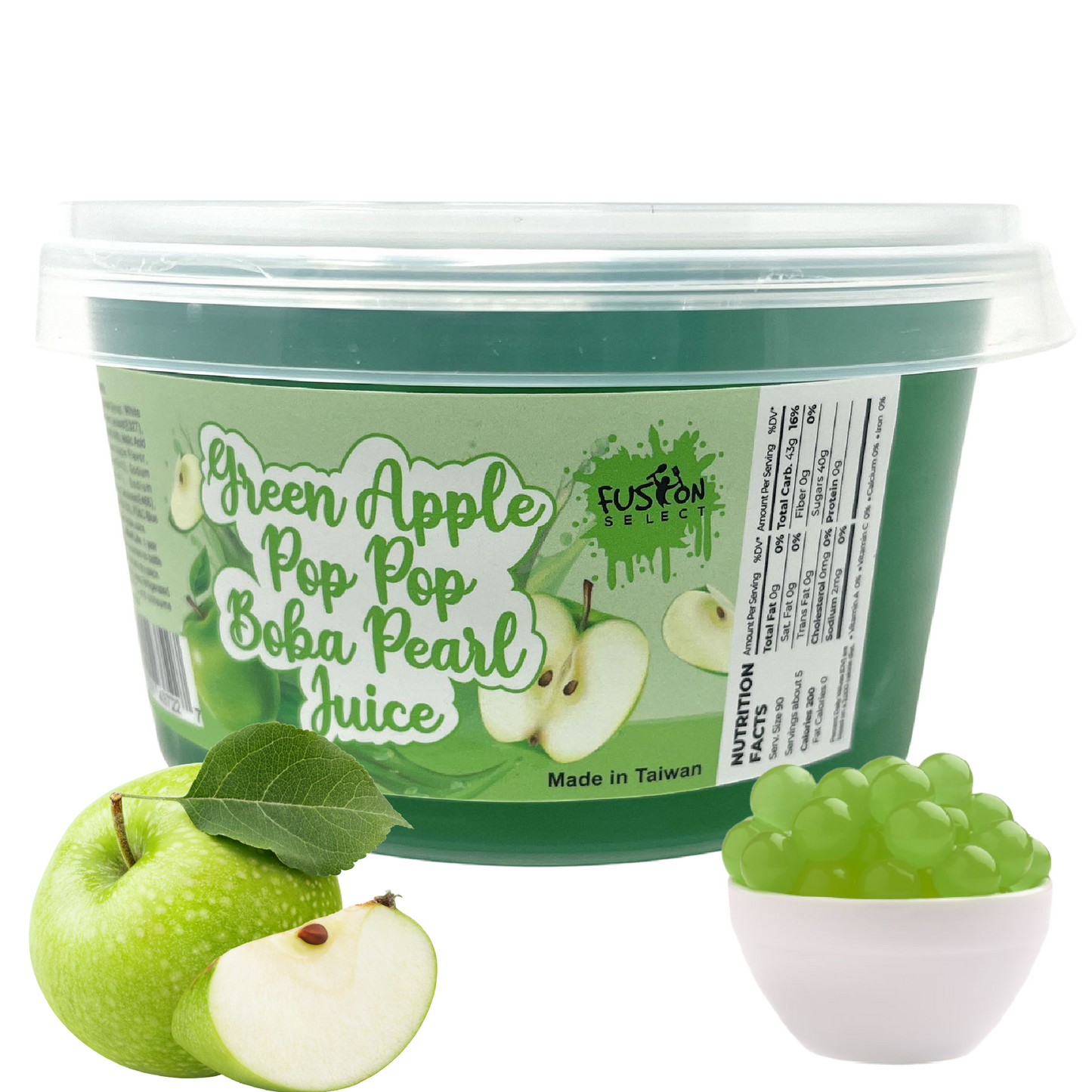 Fusion Select Boba Bursting Bobaz – Green Apple Flavor