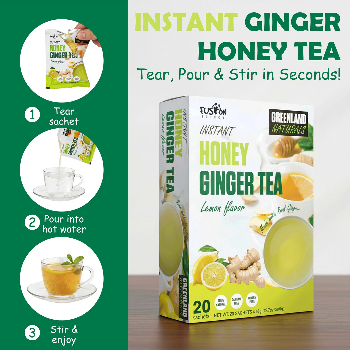 Fusion Select Original Ginger Honey Crystals