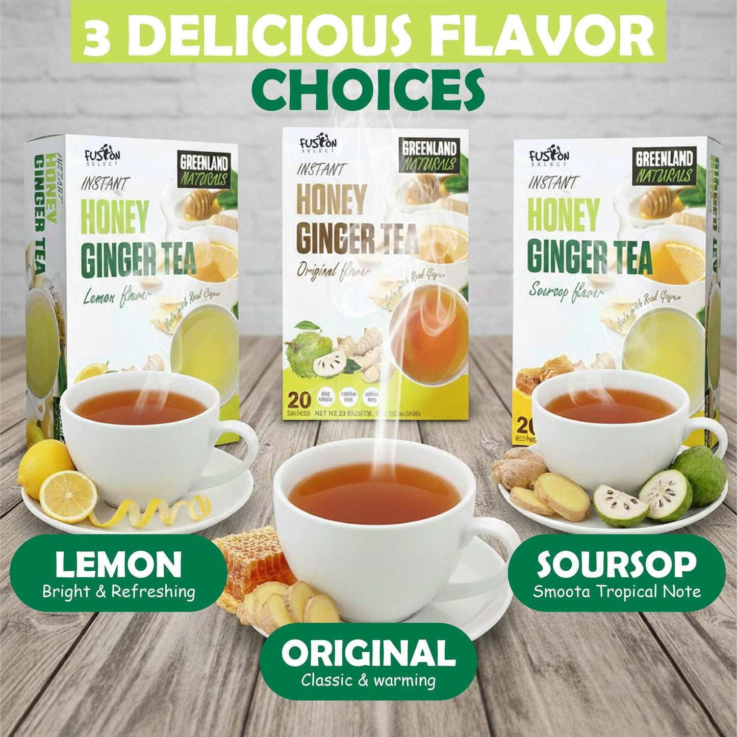 Fusion Select Original Ginger Honey Crystals