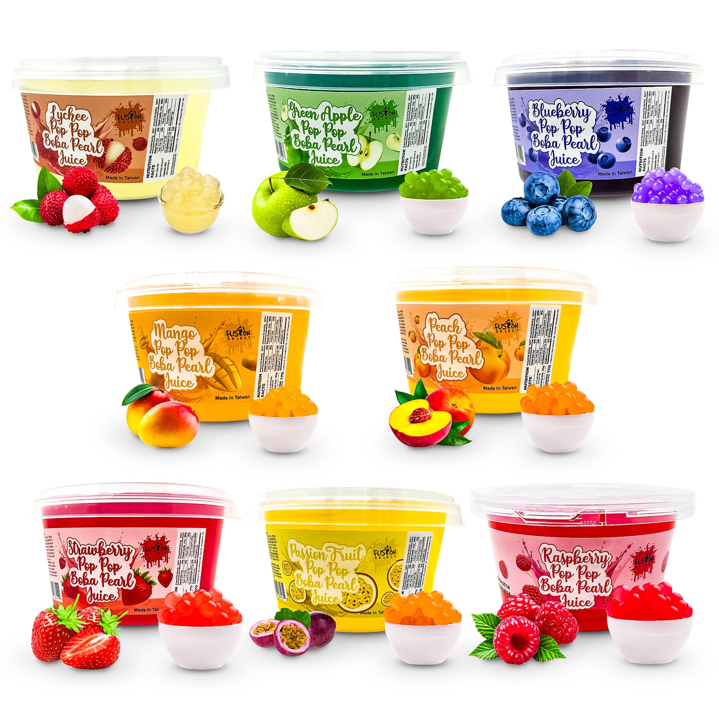 Fusion Select Flavors Bursting Bobaz Popping Bobaz Pearls( 6 Variety )