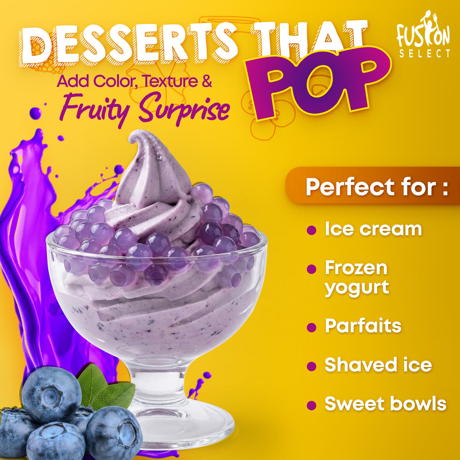 Fusion Select Flavors Bursting Bobaz Popping Bobaz Pearls( 6 Variety )