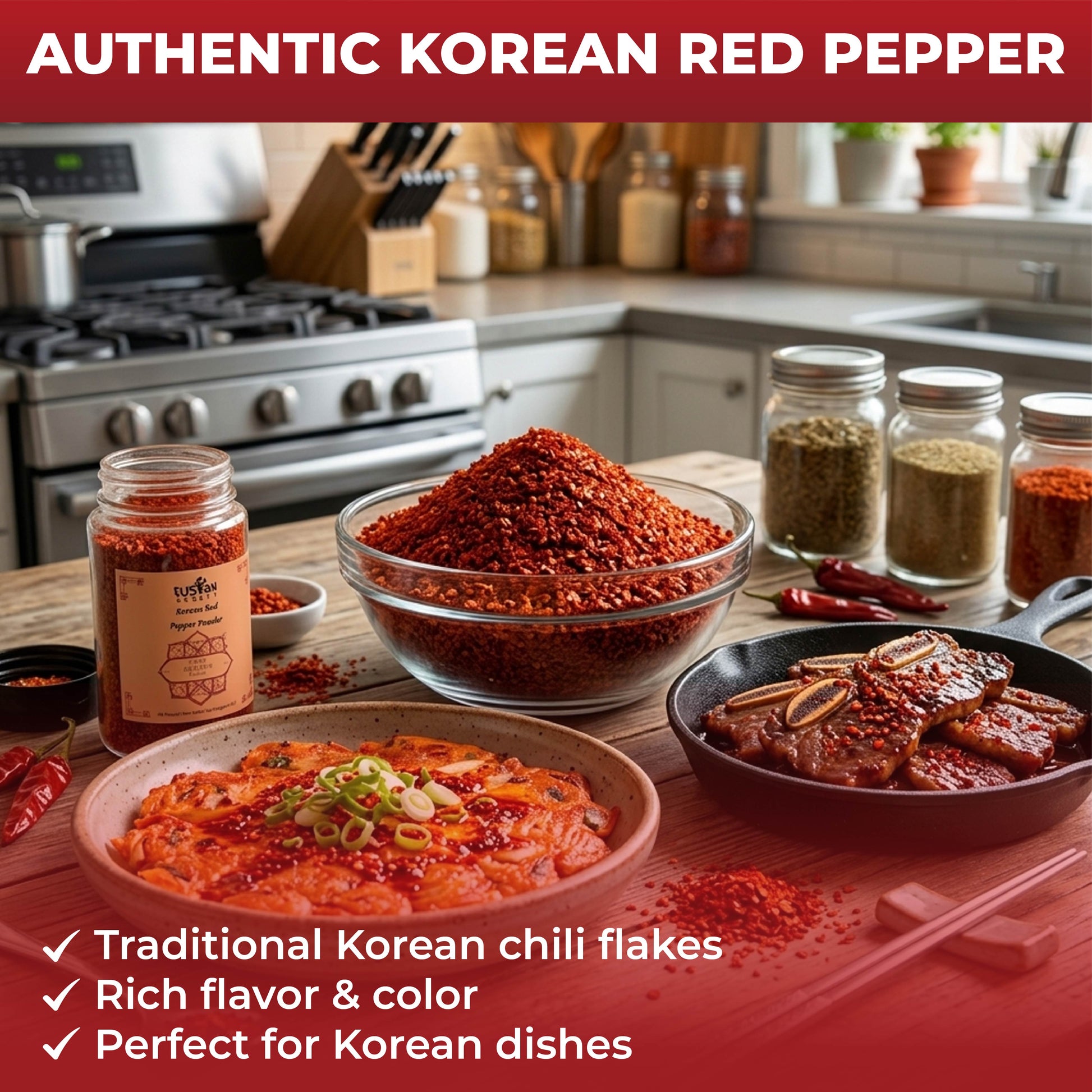 Fusion Select Premium Gochugaru – Korean Red Chili Pepper Flakes