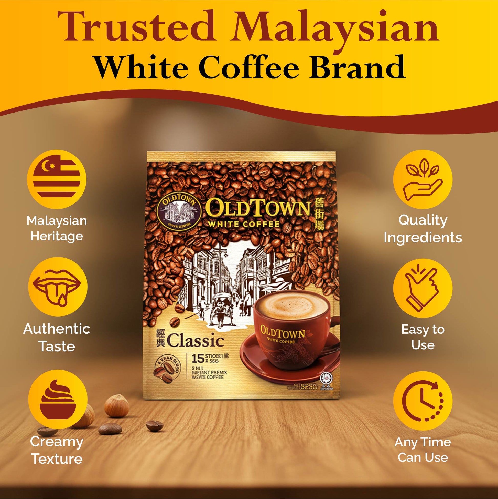 OLD TOWN 3 in 1 Classic White Coffee